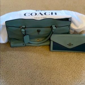 Coach bag with matching wallet